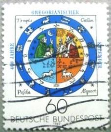 Selo postal da Alemanha de 1982 Johannes Basch