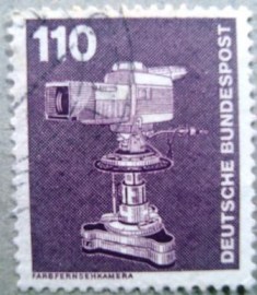 Selo postal da Alemanha de 1982 Color TV camera - 1180 U