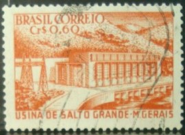 Selo postal comemorativo do Brasil de 1956 - C  373 U