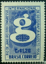 Selo postal comemorativo do Brasil de 1956 - C  374 M