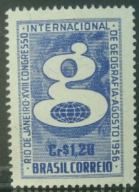 Selo postal comemorativo do Brasil de 1956 - C  374 N