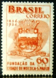 Selo postal de 1956 Centenário de Mococa N