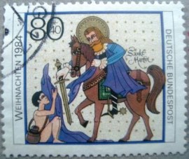 Selo postal da Alemanha de 1984 Christmas 1984 - 1233 U