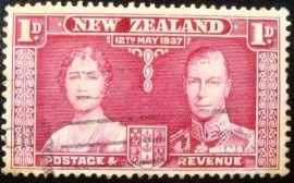 Selo postal da Nova Zelândia de 1937 Coronation