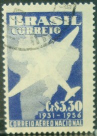 Selo postal de 1956 Correio Aéreo Nacional - C  377 U