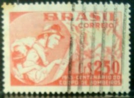 Selo postal de 1956 Corpo de Bombeiros - C  378 U