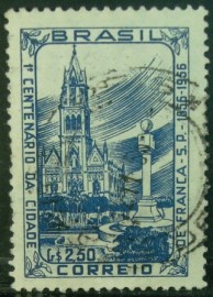 Selo postal comemorativo do Brasil de 1956 - C  379 U