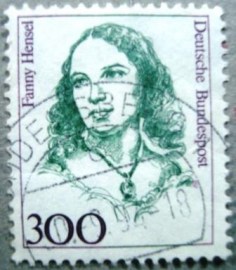 Selo postal da Alemanha de 1989 Fanny Hensel - 1493 A U