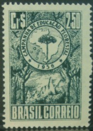 Selo postal comemorativo do Brasil de 1956 - C  382 N