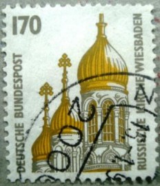 Selo postal da Alemanha de 1991 Russian Church Wiesbaden - 1533 U