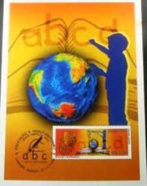 Edital postal do Brasil de 2002 nº 30 Educação e Analfabetismo