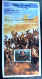 Edital postal do Brasil de 2003 nº 13 Duque de Caxias