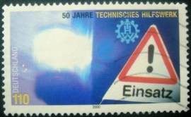 Selo postal da Alemanha de 2000 Technisches Hilfswerk (THW - 2091 U