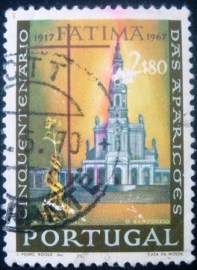 Selo postal de Portugal de 1967 Basilica of Fatima, - 998 U