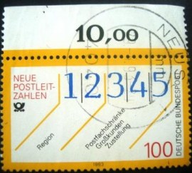 Selo postal da Alemanha de 1993 New postcodes - 1777 U