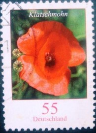 Selo postal da Alemanha de 2005 Papaver rhoeas Poppy - 2315 U