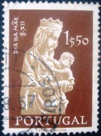 Selo postal de Portugal de 1956 Maria with Child - 823 U