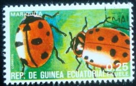 Selo postal de Guinea Equatorial de 1978 Ladybug
