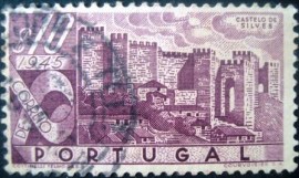 Selo postal de Portugal de 1946 Castelo de Silves - 662 U