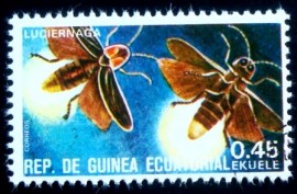 Selo postal de Guinea Equatorial de 1978 Firefly