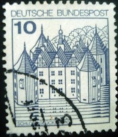 Selo postal da Alemanha de 1977 Glücksburg Castle