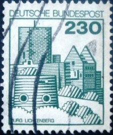Selo postal da Alemanha de 1978 Stronghold Lichtenberg