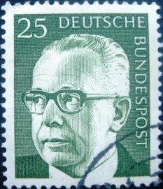 Selo postal da Alemanha de 1971 Dr. Gustav Heinemann 25 - 1030A U