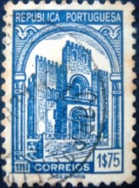 Selo postal de Portugal de 1935 Cathedral of Coimbra - 568 U