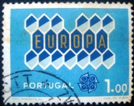 Selo postal de Portugal de 1962 Honeycomb - 895 U