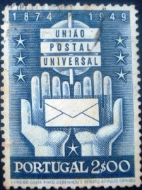 Selo postal de Portugal de 1949 Hands with Letter - 714 U