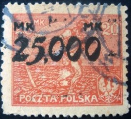 Selo postal da Polônia de 1923 Sowing man - 198 u