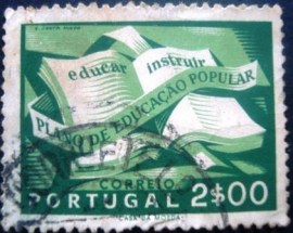 Selo postal de Portugal de 1954 National literacy campaign 2$ - 796 U