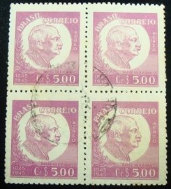 Quadra de selos postais aéreos de 1945 - A 60 U