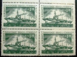 Quadra de selos do Brasil de 1958 Almirante Tamandaré