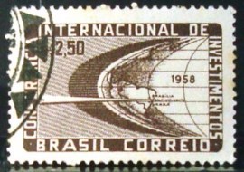 Selo postal do Brasil de 1958 Conferência de Investimentos -
