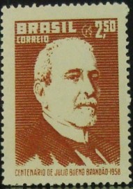 Selo postal do Brasil de 1958 Júlio Bueno Brandão - C 417 N
