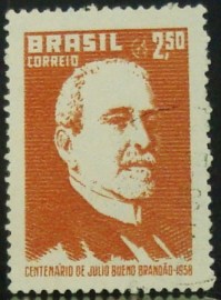 Selo postal do Brasil de 1958 Júlio Bueno Brandão - C 417 U