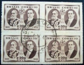 Quadra de selos postais comemorativos de 1939 - C 145 U