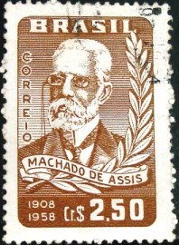Selo postal do Brasil de 1958 Machado de Assis - C 424 U