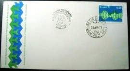 Envelope FDC Oficial de 1977 Aeroporto do Rio 11348