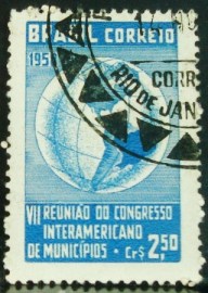 Selo postal do Brasil de 1958 Congresso Municípios - C 426 N1D