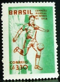 Selo postal de 1959 Brasil Campeão