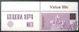 Selo postal de Malta de 1974 Silver Monstrance