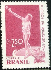 Selo postal do Brasil de 1959 Jogos da Primavera