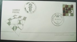 Envelope FDC Oficial de 1980 Xadrez Postal RJ 01579