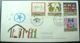 Envelope FDC Oficial de 1982 Natal MG