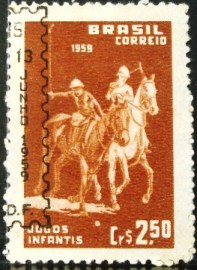 Selo postal do Brasil de 1959 IX Jogos Infantis