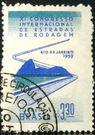 Selo postal de 1959 Estradas de Rodagem - C 437 M1D