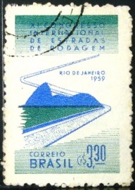 Selo postal de 1959 Estradas de Rodagem - C 437 U