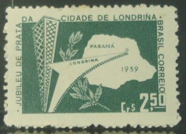 Selo postal de 1959 Londrina- C 438 N